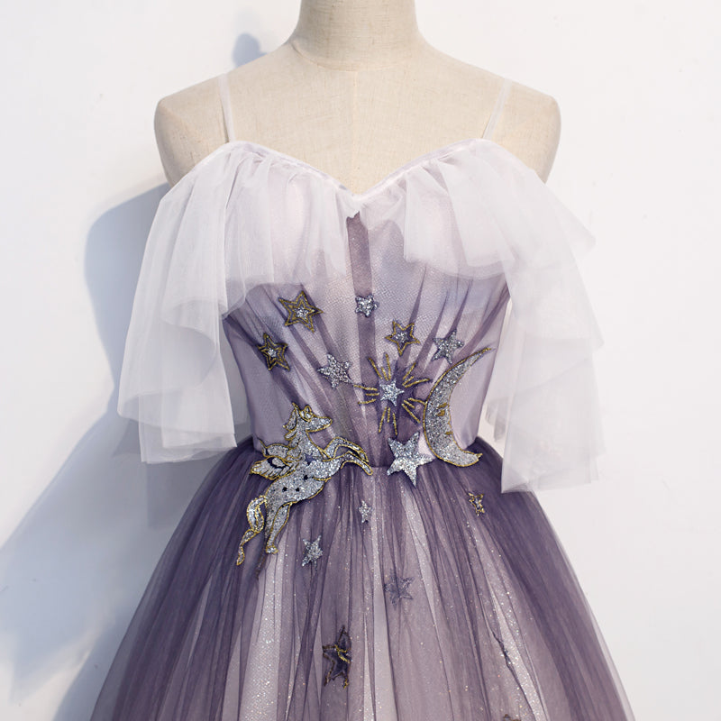 Stilvolles langes Tüll-Ballkleid Abendkleid S100