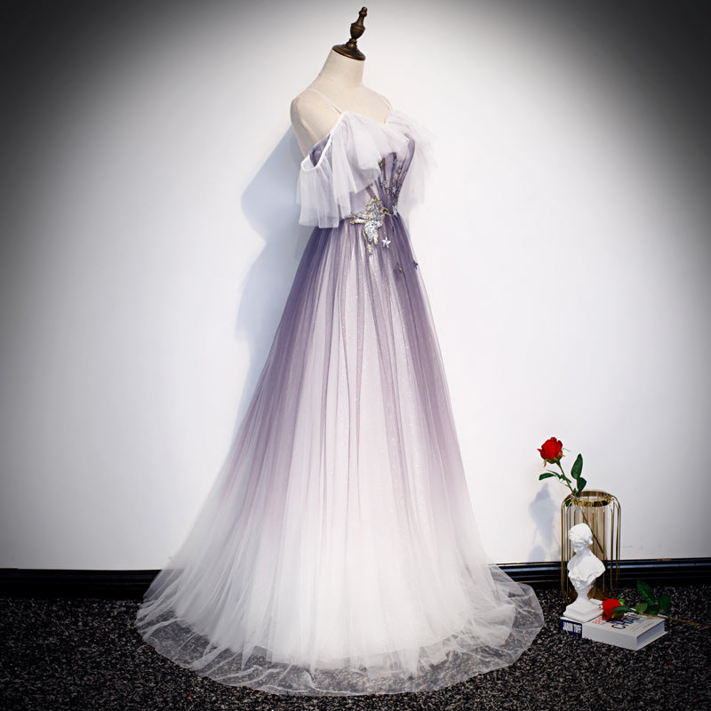 Stilvolles langes Tüll-Ballkleid Abendkleid S100