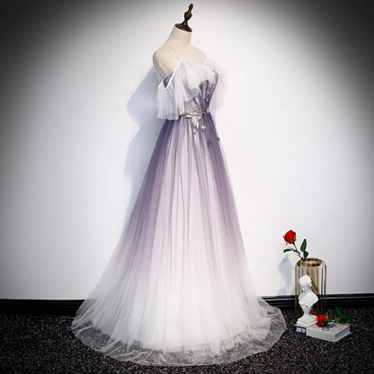 Stilvolles langes Tüll-Ballkleid Abendkleid S100