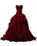 Vestidos de noche burdeos, vestidos formales de gala, vestidos de noche para adolescentes Y1558