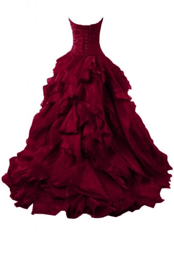 Burgundy Evening Gowns,Ball Gown Formal Dress,Evening Gowns For Teens Y1558