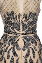 Floor Length Mermaid Halter Sequined Patterns Prom Dresses