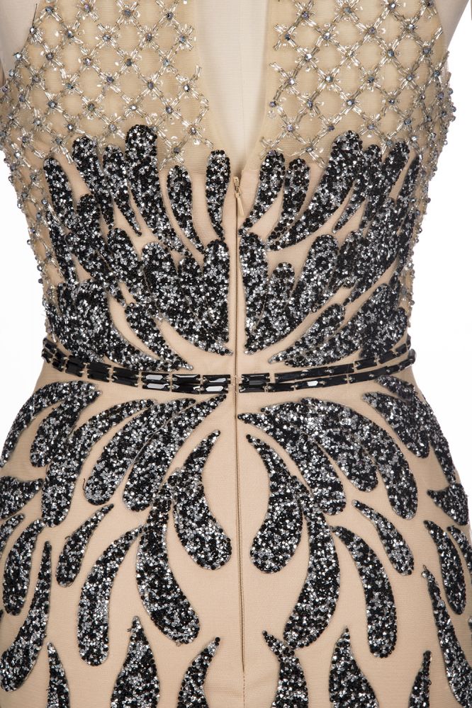 Floor Length Mermaid Halter Sequined Patterns Prom Dresses