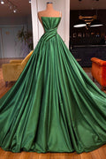 Glamoroso vestido de fiesta largo de corte A con un solo hombro y sin mangas