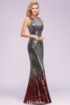 Vestidos de dama de honor glamurosos, sin mangas, sexys, con lentejuelas y corte sirena