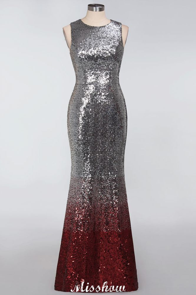 Vestidos de dama de honor glamurosos, sin mangas, sexys, con lentejuelas y corte sirena