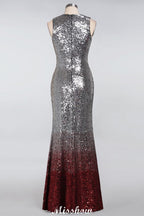 Vestidos de dama de honor glamurosos, sin mangas, sexys, con lentejuelas y corte sirena