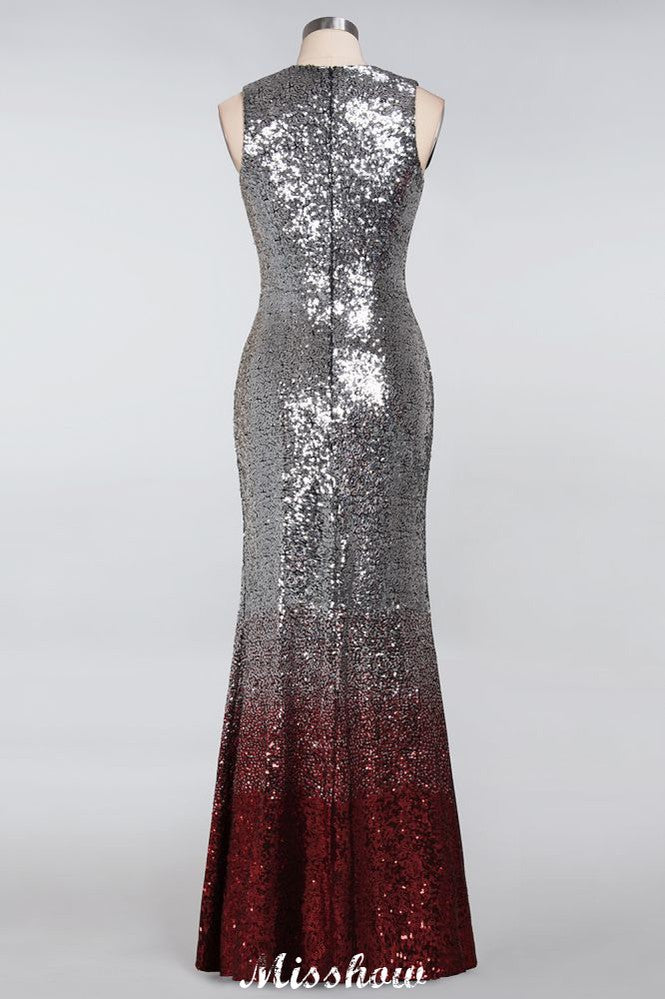 Vestidos de dama de honor glamurosos, sin mangas, sexys, con lentejuelas y corte sirena