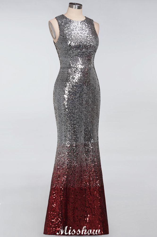 Vestidos de dama de honor glamurosos, sin mangas, sexys, con lentejuelas y corte sirena
