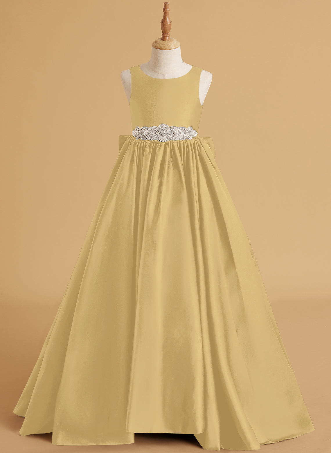 Duchesse-Linie/Princess-Linie Satin Sweep/Pinsel zug Blumenmädchenkleid 