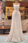 Wunderschönes langes Meerjungfrau-Ballkleid mit Glitzer und Herzausschnitt