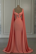 Wunderschöne Meerjungfrau Chiffon Off-The-Shoulder Flügelärmeln Ballkleider mit Strass