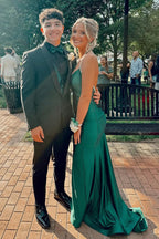 Gorgeous Trumpet Hunter Green Long Formal Dress