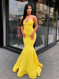 Wunderschöne Meerjungfrau Ärmellose Sweetheart Stretch Crepe Ballkleider