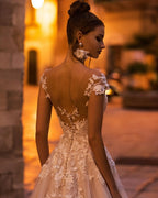 Preciosos vestidos de novia línea A | Vestidos de novia de encaje