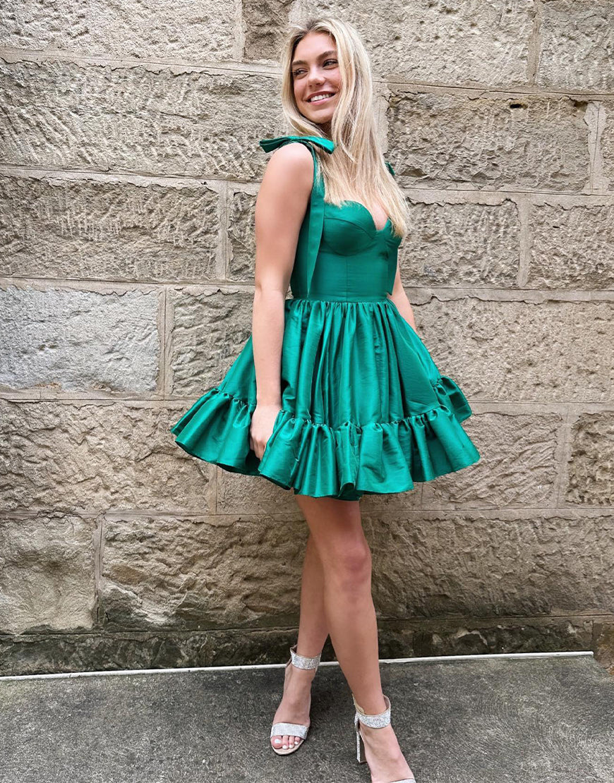 A-line Sweetheart Homecoming Dress with Ruffle