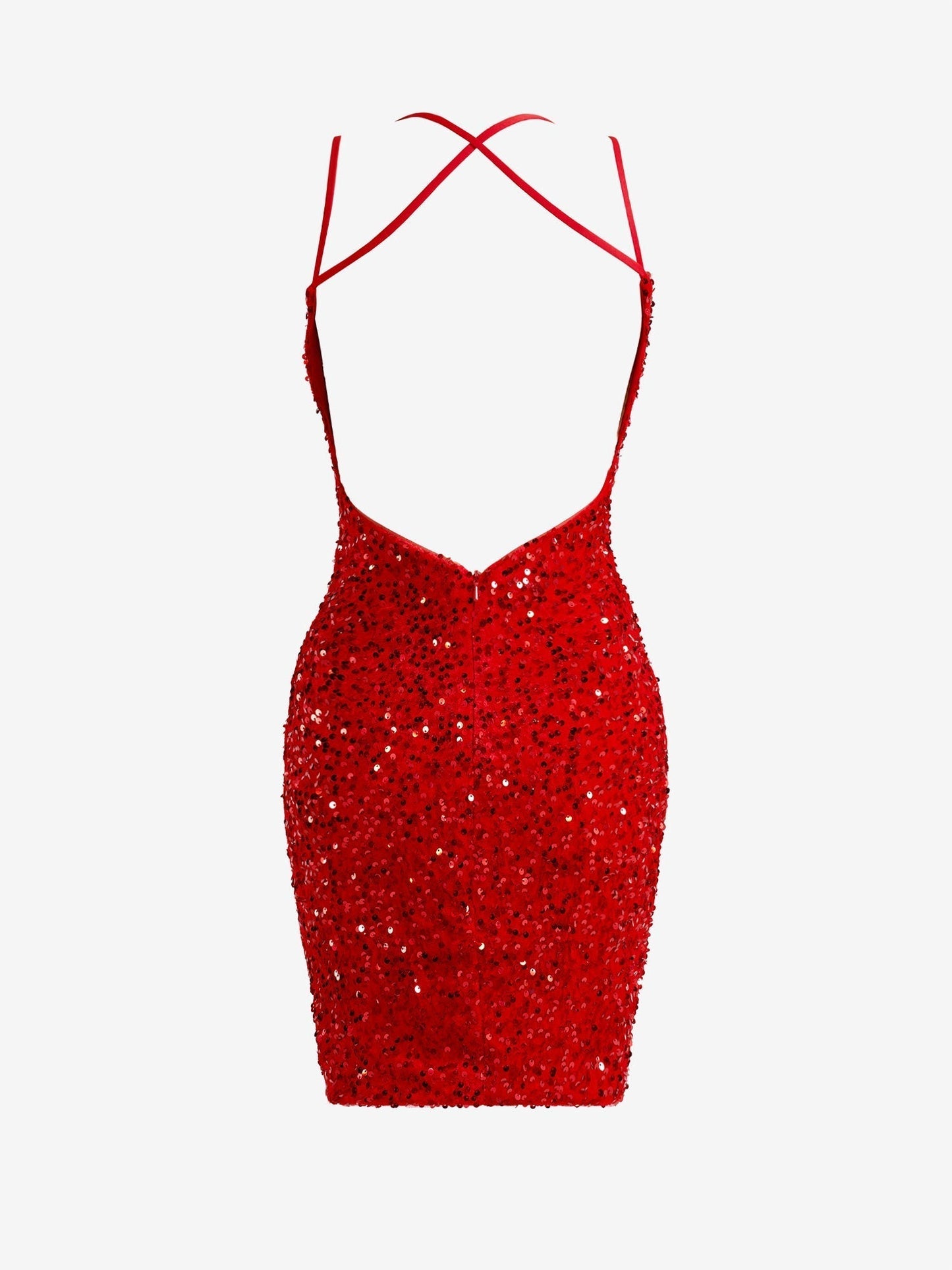 Heidi | Vestido rojo de fiesta con abertura
