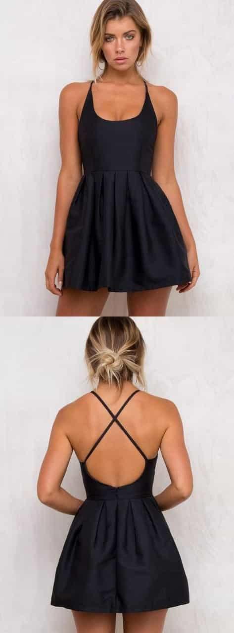 Homecoming-Kleid, dunkelblau, mit überkreuzten Trägern, kurzes Ballkleid, PD370