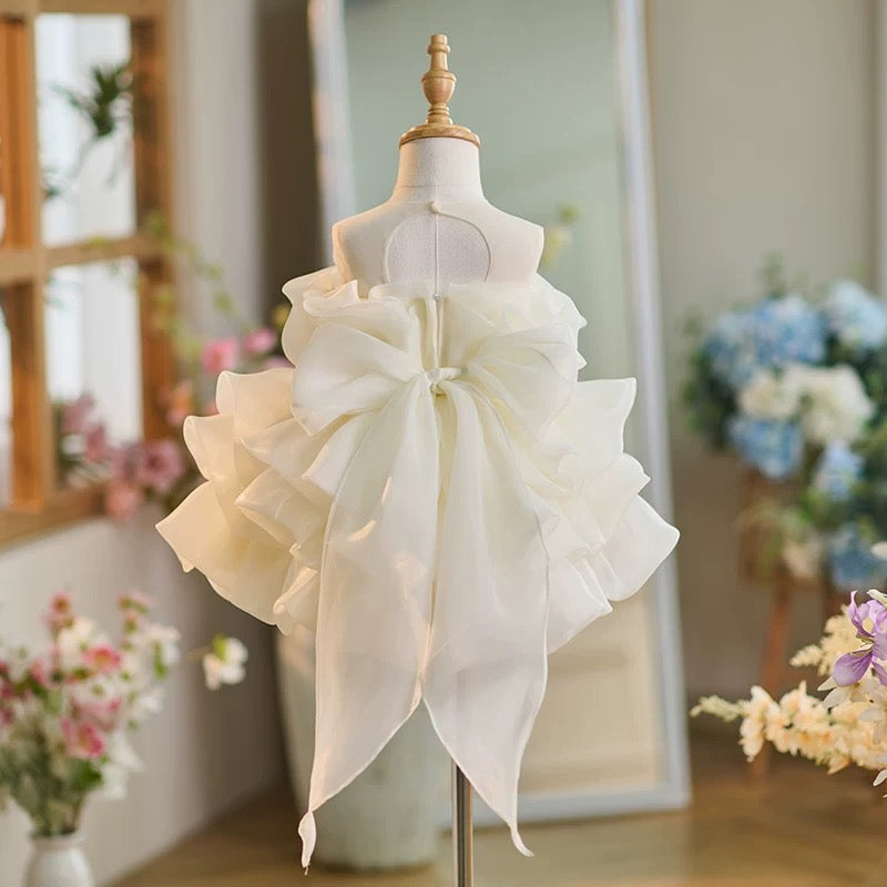 Tulle Knee-length 1st Birthday Baby Girl Dress