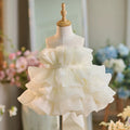 Tulle Knee-length 1st Birthday Baby Girl Dress
