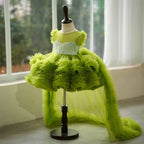 Ballkleid/Prinzessin Tüll Asymmetrisches Kleid für die 1. Geburtstagsfeier eines Babymädchens 