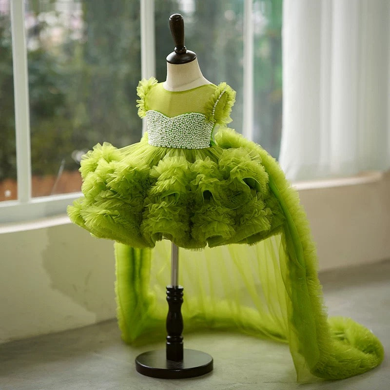 Ballkleid/Prinzessin Tüll Asymmetrisches Kleid für die 1. Geburtstagsfeier eines Babymädchens 