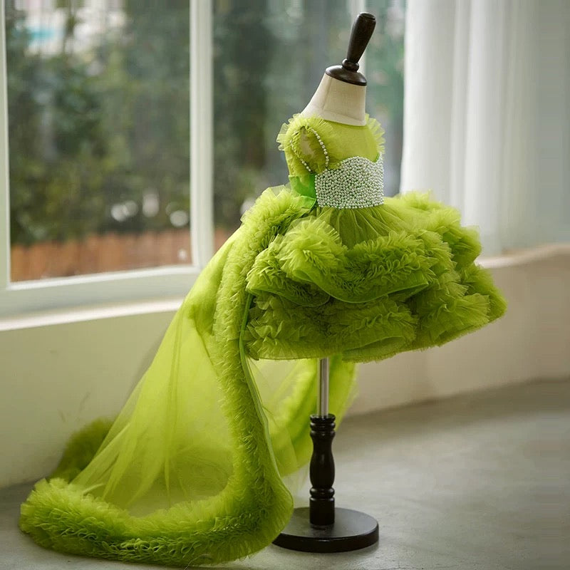 Ballkleid/Prinzessin Tüll Asymmetrisches Kleid für die 1. Geburtstagsfeier eines Babymädchens 