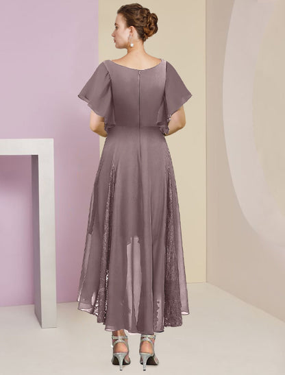 Vestidos de madre de la novia con escote en V, corte princesa y apliques