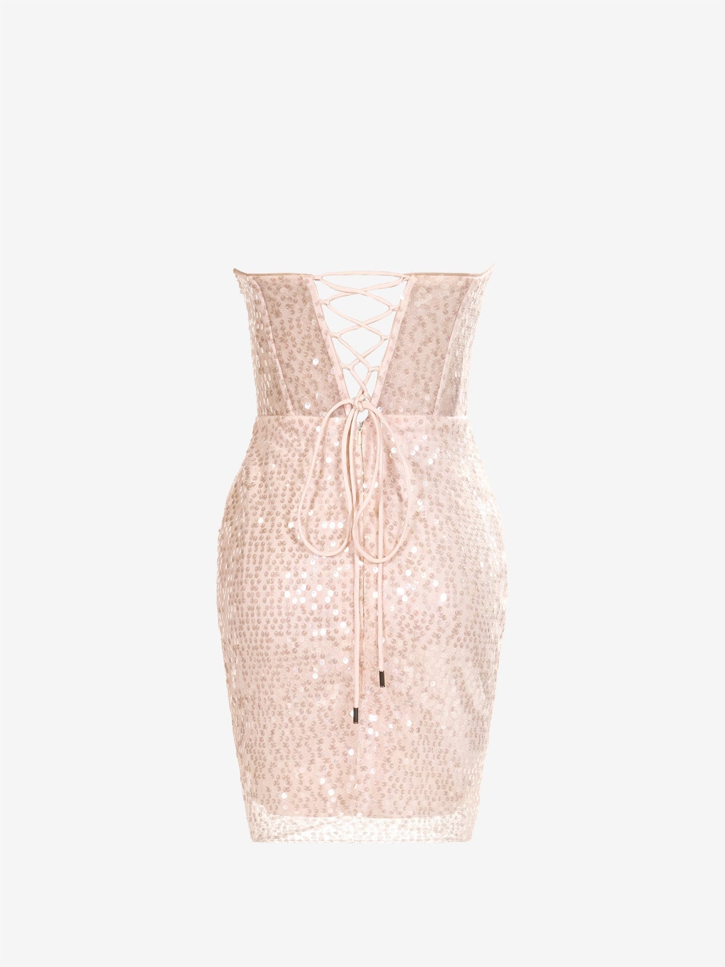 Isadora | Vestido de fiesta con escote en forma de corazón y lentejuelas