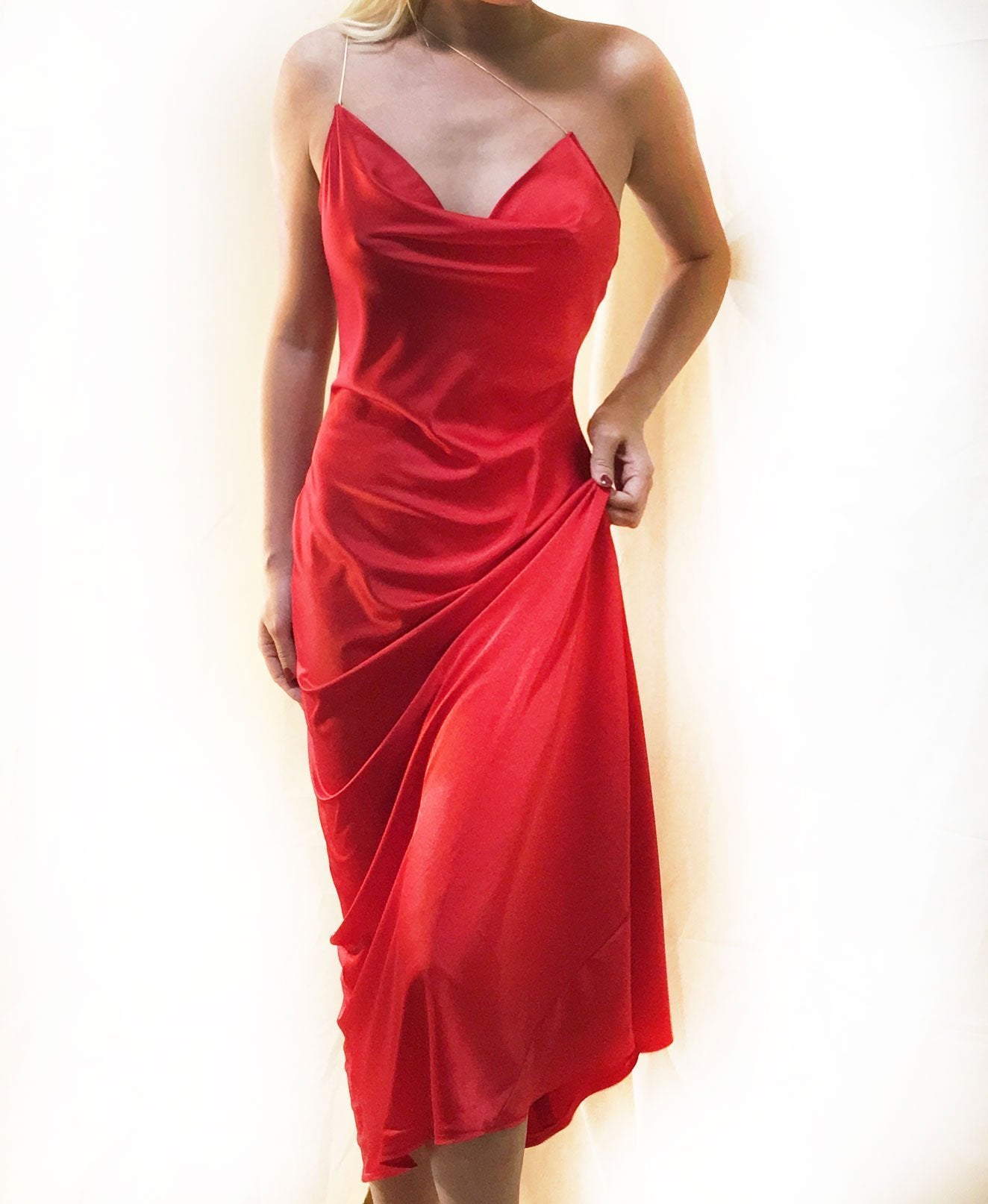 Jayee Mulberry Silk Slip Dress