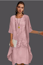 Vestidos de dama de honor cortos color lavanda, vestidos de madre de la novia con encaje