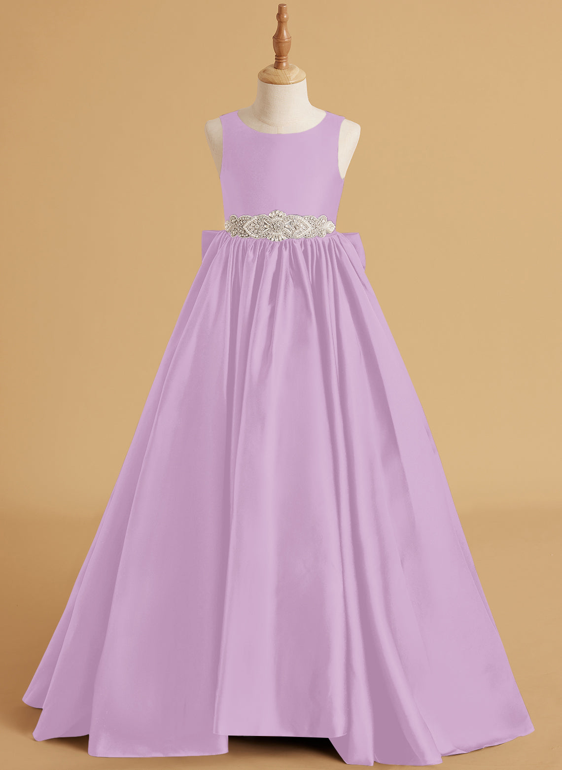 Duchesse-Linie/Princess-Linie Satin Sweep/Pinsel zug Blumenmädchenkleid 