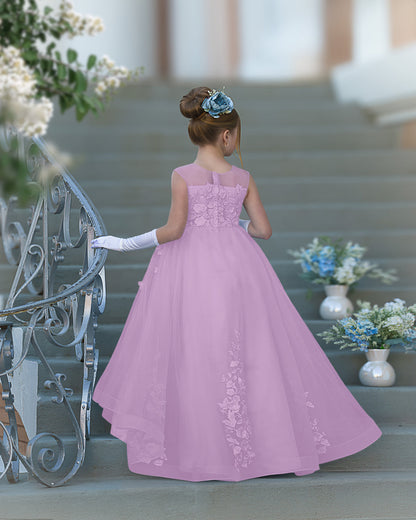 Robe de bal Serenity Princess avec appliques en dentelle et ornements papillon 