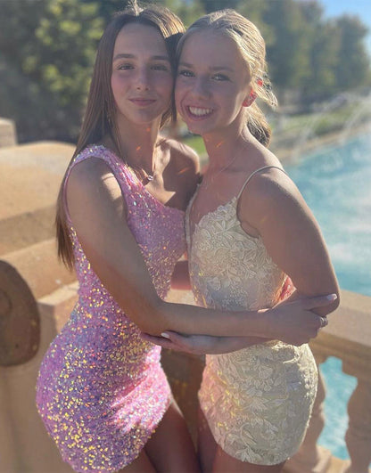 Brielle | Vestido de fiesta con escote en V y encaje en la espalda
