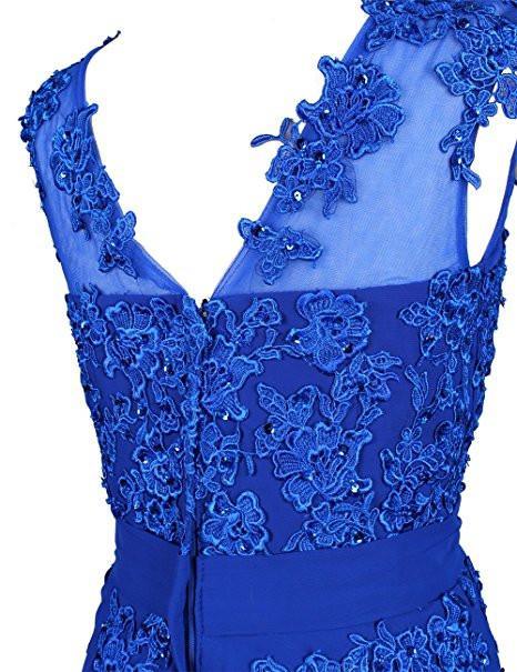 Vestido largo de dama de honor de gasa para fiesta de graduación, vestidos de noche para el regreso a casa BD022