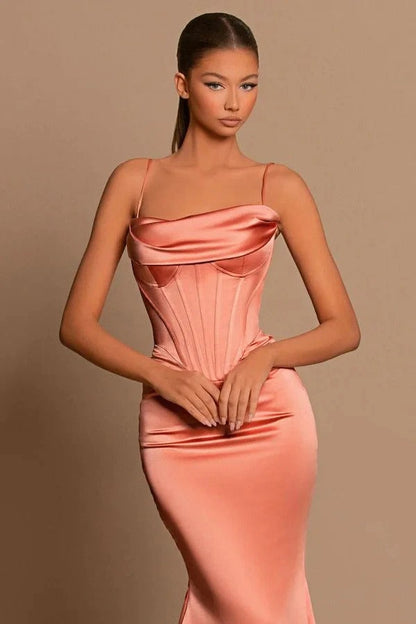Long Mermaid Strapless Spaghetti Straps Formal Prom Dresses