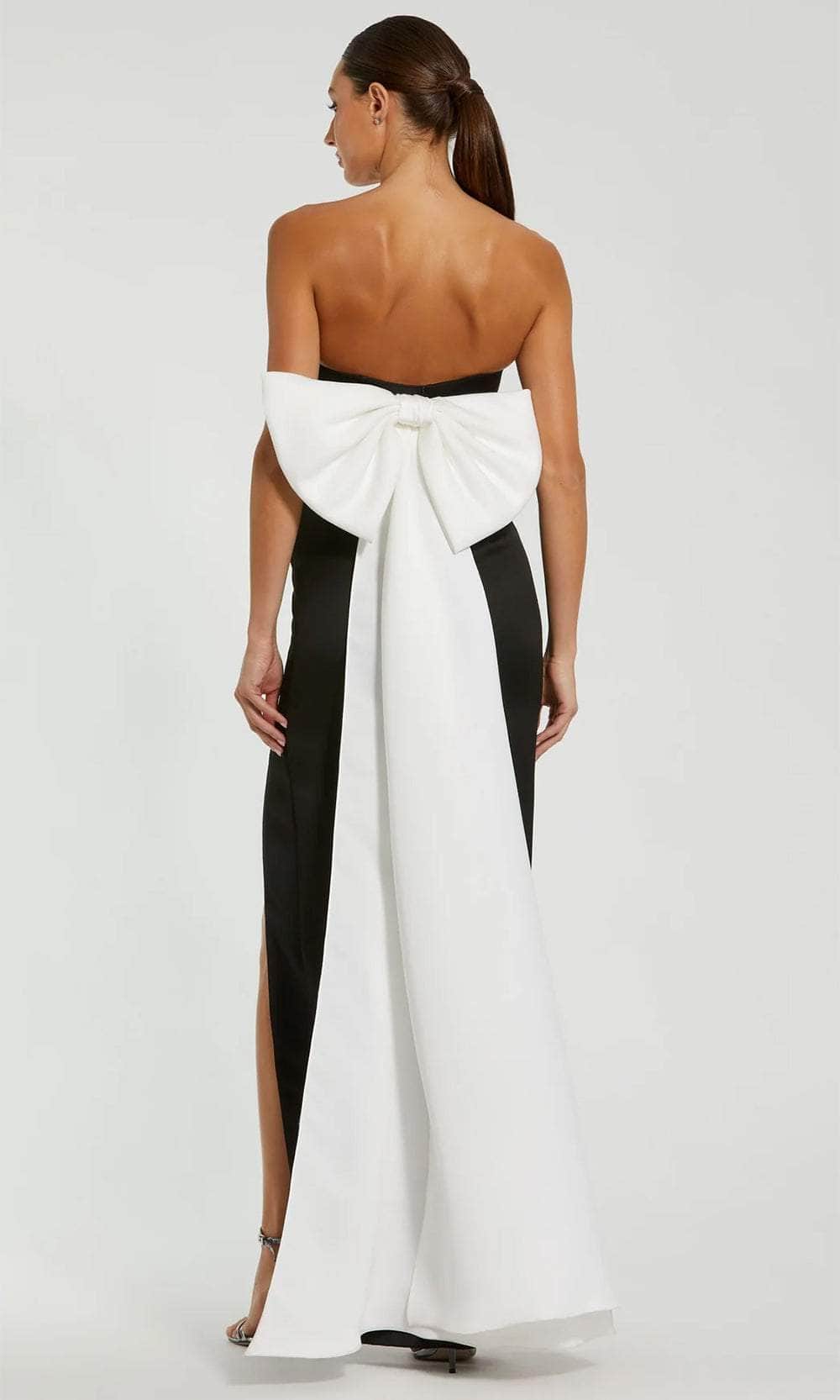 Strapless Ruched Detail Prom Gown