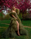 Umstands-Maxikleid mit Korsett und Minirock SY023 