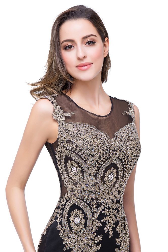 Mermaid Floor-length Chiffon Evening Dress with Appliques