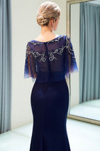 Mermaid Floor Length Crystal Beading Formal Dress