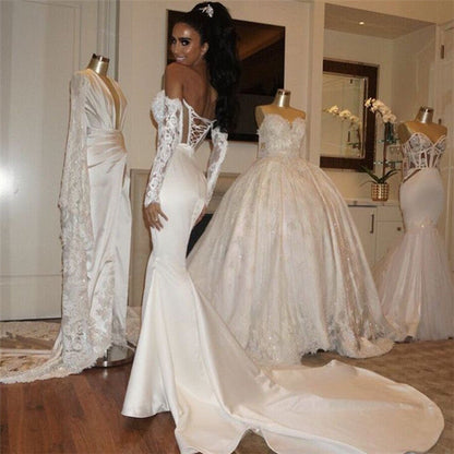 Mermaid New Arrival Wedding Dress Sweetheart Lace Up Bridal Wears
