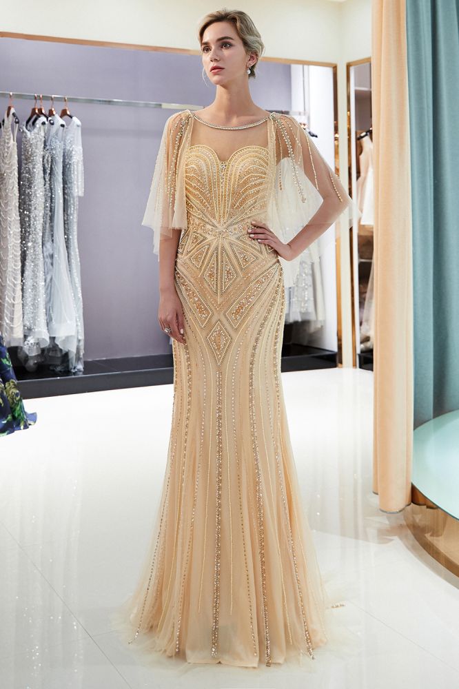 Mermaid Sweetheart Illusion Neckline Sequins Beading Evening Dresses