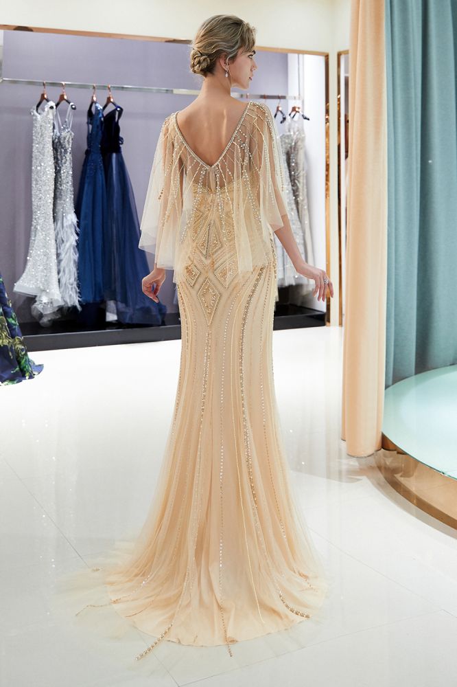 Mermaid Sweetheart Illusion Neckline Sequins Beading Evening Dresses