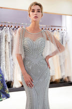 Mermaid Sweetheart Illusion Neckline Sequins Beading Evening Dresses