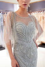 Mermaid Sweetheart Illusion Neckline Sequins Beading Evening Dresses