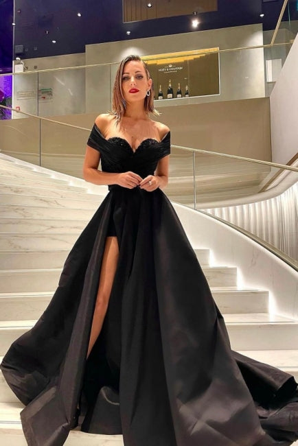 Modernes langes schwarzes ärmelloses Abendkleid mit Pailletten und Schlitz