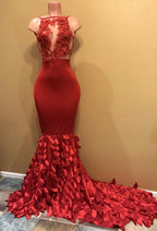 Modest Mermaid Sleeveless Prom Dress