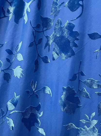 Naylea | Royal Blue Spaghetti Straps Satin Mermaid Long Prom Dress