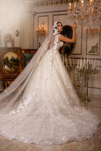 Nuevos y elegantes vestidos de novia largos de corte A con escote en V y sin mangas con encaje