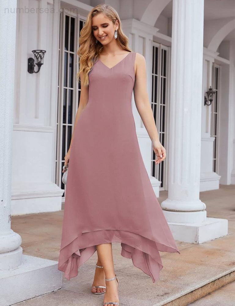 Sunnderly Chiffon Plus Size Mother of Bride Dresses with Jacket Formal Dresses for Wedding SY28073